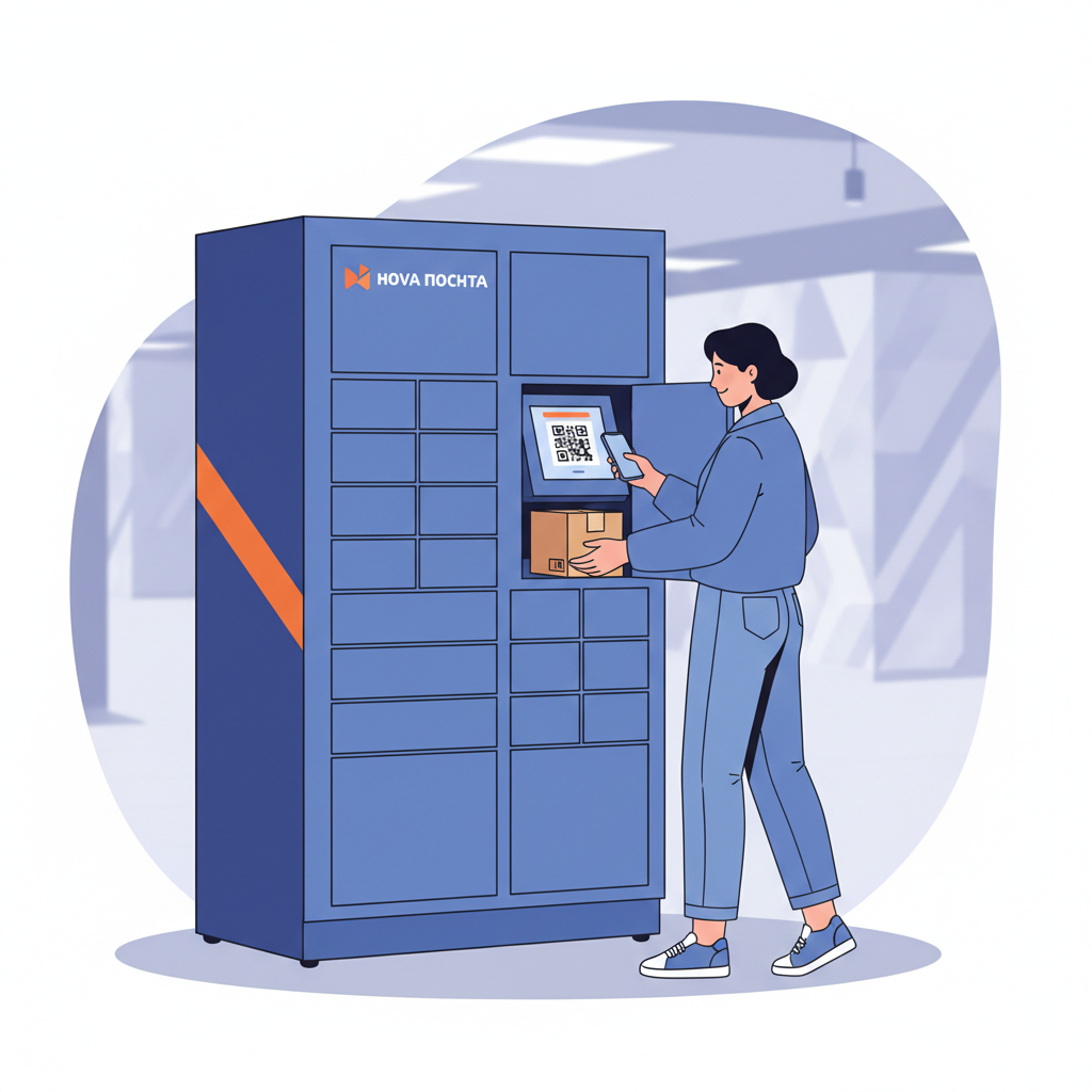 Как получить посылку в почтомате Новой почты — иллюстрация к статье «как пользоваться почтоматом новой почты»
